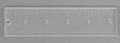 Detail of acrylic ruler pendant with metric scale and hanging hole for DIY crafts - Ruler / Transparent Straight Ruler
