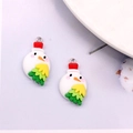DIY Christmas snowman charm accessory with red hat for handmade jewelry and keychains - Snowman Head