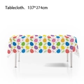 Detailed view of 137x274cm waterproof Easter tablecloth with bunny and egg patterns - Easter Printed Tablecloth / 137x274cm (1 Piece)