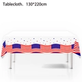 Dettaglio della tovaglia per feste bandiera americana 130x220cm per eventi patriottici - Stile Bandiera USA / 130x220cm