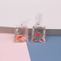 Creative mini goldfish water bag charms for DIY earrings and necklaces in orange - Red Goldfish