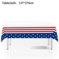 Dettaglio tovaglia usa e getta bandiera americana 137x274cm per il Giorno Indipendenza - Stile Stelle E Strisce Blu / 137x274cm