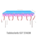Baseball-Eiscreme-Partytischdecke Größe 137x274cm wasserdichtes PE-Material für Feiern - Tischdecke / 137x274cm