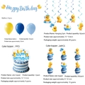 Detailspezifikationen für Little Duck Geburtstagsdekorationen mit Größe und Mengeangaben - Gelbe Ente 5-teiliges Deko-Set