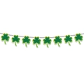 St. Patrick's Day shamrock banner with green felt clover leaf hanging party decorations - Shamrock Hanging Banner