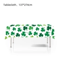 Saint Patrick's Day clover tablecloth in green and white colors, 137x274cm size - Tablecloth 1PC