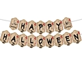 Vintage Happy Halloween slinger met retro heks en schedel ontwerpen voor feestdecoratie - Banner