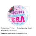 7-inch In My Birthday Era party paper plates with Taylor-inspired tour theme, 10 count - 7 Inch Plates