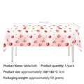Nappe fraise imperméable 108x180cm pour décoration de fête d'anniversaire - Nappe (180*108cm)