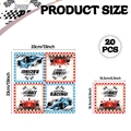 Tovaglioli per festa di corsa con scritta Let's Go Racing e dimensioni 33x33cm per bambini - Tovaglioli Corsa