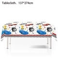 Tovaglia per compleanno a tema auto da corsa, copertura impermeabile 137x274cm - Tovaglia Corsa / 274*137cm