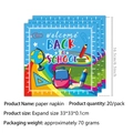 Blue Welcome Back to School paper napkins 20 pack for student party tableware supplies - Napkins (20pcs)