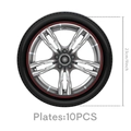 Set of 10 car tire themed 9-inch disposable plates for racing birthday party supplies - 9 Inch Wheel Plate