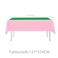 Nappe de fête rectangulaire rose et verte de 137x274cm pour décoration d'événement - Nappe - Thème Sorcière / 137*274cm / Rose Vert Contraste