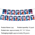 Purple video game themed Happy Birthday banner with gamepad motifs for party decoration - Banner
