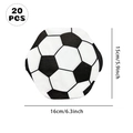 Pack of 20 soccer ball shaped double-layer paper napkins for sports themed party decor - Shaped Soccer Napkins (40 PCS)