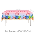 Pink axolotl cartoon waterproof table cover for kids birthday party 108x180cm - Tablecloth / 180x108cm