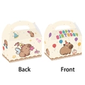 Vista fronte e retro delle scatole regalo per festa di compleanno a tema Capybara - Scatole Regalo 12 PZ