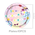 Set of 10 disposable birthday paper plates in 9 inch size with disco theme design - 9 Inch (10 Pieces/Pack)