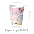 Set of 10 disposable birthday party paper cups featuring colorful In My Birthday Era theme - Paper Cups (10 PCS)