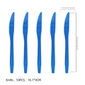 Set of 10 disposable blue plastic knives for anime themed birthday party supplies - Blue Plastic Knives for Party (10 Pcs/Pack)
