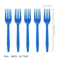 Blue anime theme disposable plastic forks set of 10 for birthday party tableware decor - Blue Plastic Forks for Party (10 Pcs/Pack)