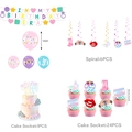 Kit de fête In My Birthday Era avec ballons disco et décorations de gâteaux - Set de Fête 5 Pièces (Bannière+Toppers+Spirales+Ballons)