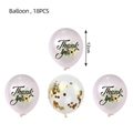 Detail of 18-piece Thanksgiving balloon set with floral prints and gold sequins - Balloon