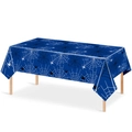Spider web theme blue disposable tablecloth for superhero birthday and Halloween parties - 108*180cm / Blue Spiderweb Print Tablecloth