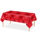Red rectangular spider web tablecloth for superhero birthday and Halloween parties - 108*180cm / Red Spiderweb Print Tablecloth