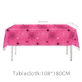 Rosafarbene Spinnennetz-Tischdecke 108x180cm für Superhelden-Party Dekorationen - Tischdecke 108*180cm / Fuchsia
