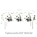 Waterproof panda theme rectangular tablecloth 180x108cm for kids birthday party decoration - Tablecloth