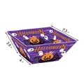 Detalle de caja para snacks de Halloween con medidas para suministros de fiesta - Caja de Palomitas de Halloween Cuadrada