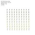 25-pack white paper straws with gold foil dots for Thanksgiving party decorations - Gold Foil Polka Dot Straws