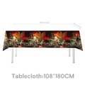 Detailed view of the 108x180cm dinosaur party tablecloth with realistic volcano theme - Tablecloth (T-Rex)