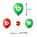 Lot de 18 ballons de Noël avec motifs flocons, taille 12 pouces, multicolore - Ballons 18 Pièces - Décoration de Noël