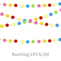 Colorful 2M polka dot paper bunting garland for birthday party celebration decor - Polka Dot Bunting