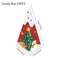 Weihnachts-Süßigkeitenbox in Pyramidenform mit Schneemann-Motiv, 10er-Packung - Triangular Pyramid Style (Christmas Triangle Box)