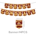 Abschlussbanner 2026 in Weinrot und Gold mit glitzernden Buchstaben für Partydeko - Banner - Weinrot Gold Abschluss / 1 Stück