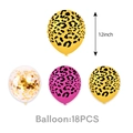 18PCS Pink and Gold Leopard Print Birthday Balloons Set, 12-inch Latex Party Decorations - Balloon
