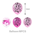 Ballons imprimé léopard rose et confettis 12 pouces lot de 18 pour anniversaire - Ballons / Lot de 18