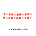 Pink and gold leopard theme round paper string garland for first birthday party decor - Dot Garland
