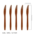 Dark brown 10-piece disposable plastic knife set for Day of the Dead party supplies - Brown Knives 10PCS