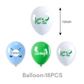 Set of 18 latex golf party balloons with Let's Par-tee, Swing and Golf patterns - Printed Balloons (18 Pcs)