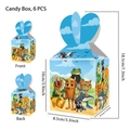 Set di 6 scatole regalo per caramelle a tema animali per decorazioni di compleanno - Scatola di Caramelle (Montagne e Mari)