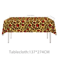 Rectangular red leopard print disposable tablecloth for party decoration, 54x108 inches - Leopard Print Tablecloth / 54*108inch