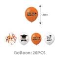 Detail von 12-Zoll Abschluss-Latexballons mit Congrats Grad Aufdrucken im 20er-Set - Abschlussballon / 20er Set / Orange