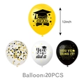Detailansicht von 12-Zoll Congrats Grad Ballons für die Abschlussfeier Dekoration - Ballon / 20 Stück/Packung / Schwarz Abschluss