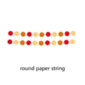 Red, orange, and yellow round paper string garland for party birthday decoration - Colorful Dot Garland / 1 Piece