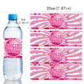 Waterproof hot pink cowgirl party water bottle labels with disco ball and western icons - Water Bottle Labels Style 2